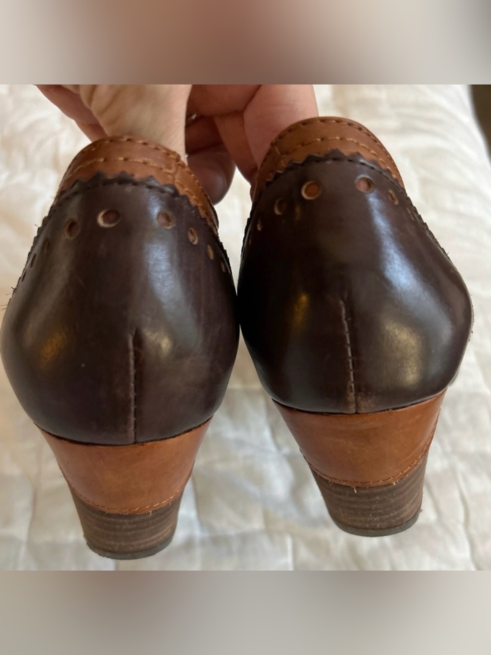 Spring Step L'ARTISTE BARDOT SHOES Brown Cream Color - Sz 7- $150 retail - Picture 6 of 8